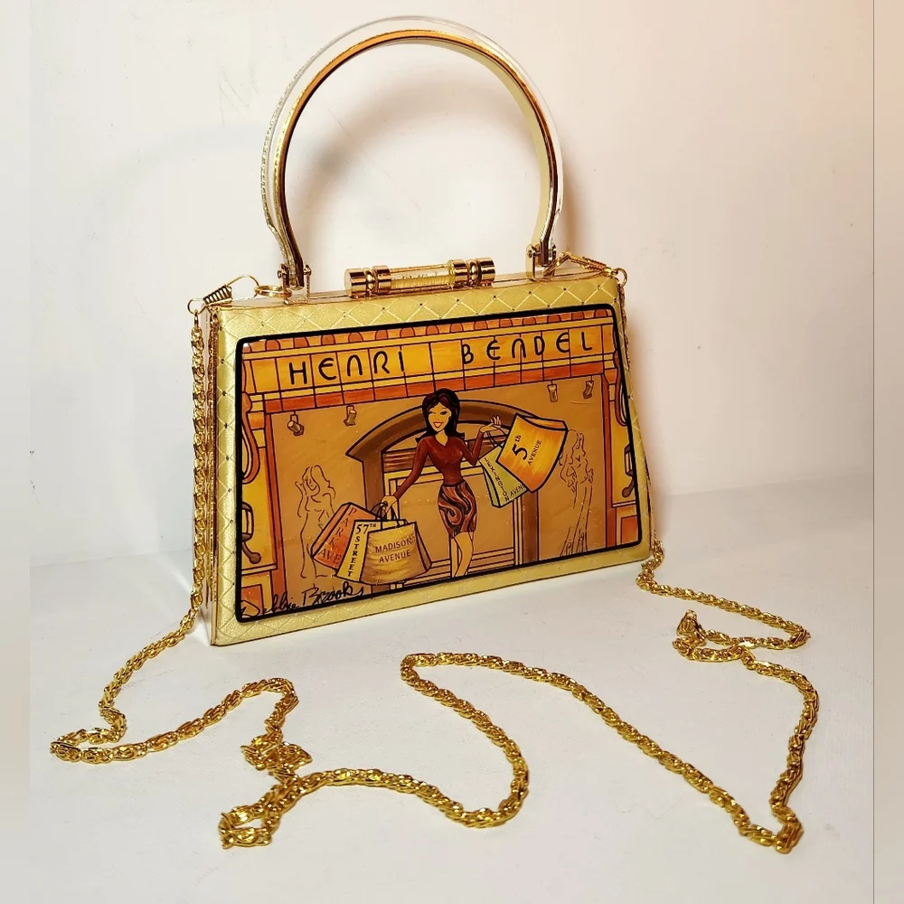 Henri bendel X Debbie Brooks yellow mini bag - Picture 2 of 7